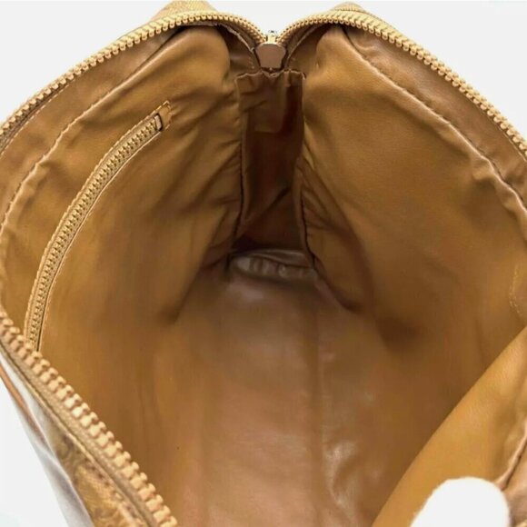 Vintage CELINE Clutch Bag Macadam Pouch Purse PVC Brown 100% Authentic - Picture 9 of 15